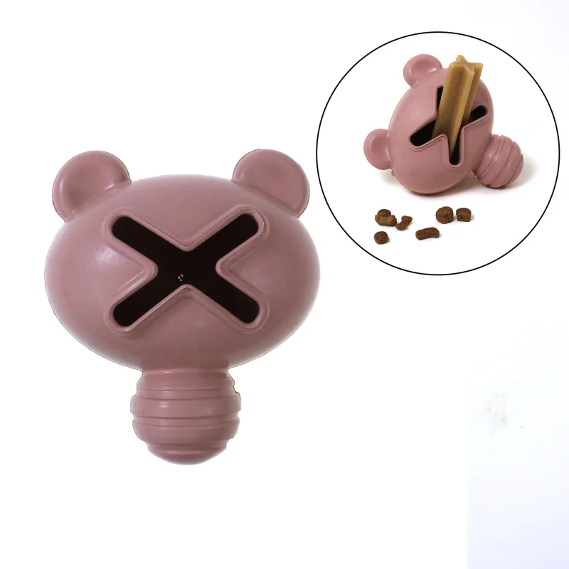 Wholesale Pet Supplies Natural Rubber IQ Training Play Dog Toy Ball Treat Dispenser Pet Chew Toys