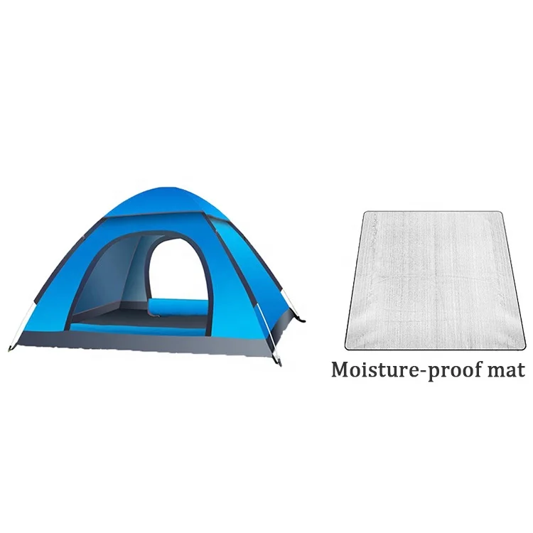 Factory Direct Sale Wholesale 4 Colors Waterproof Beach Outdoor Camping Tent Fully Automatic Tents with Moisture-proof Mat