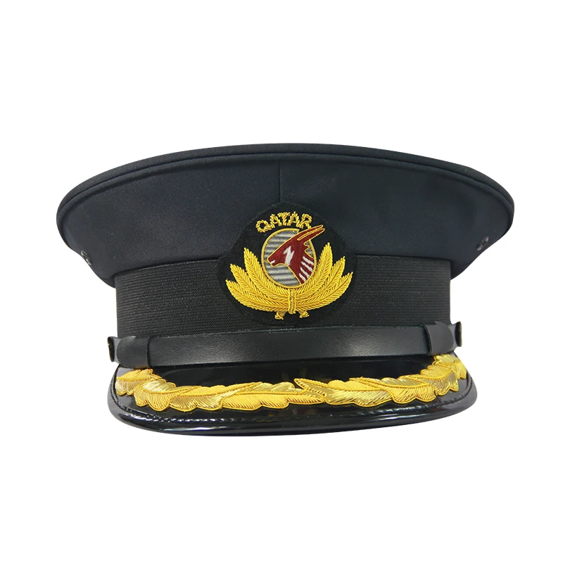 OEM high quality military uniform officer with double oak leaf tips and embroidered hat badge