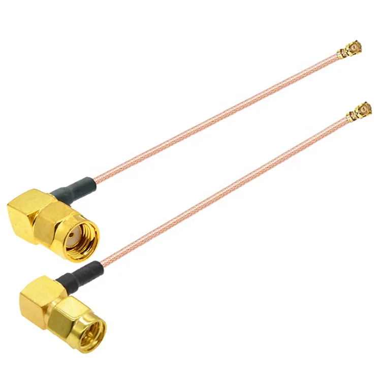 Rf Coaxial Rp Sma Male Crimp Right Angle Connector Ipex1 Pigtail Ipex/Ufl/U.Fl 4G With RG178 Crimp Connector Jumper Cable