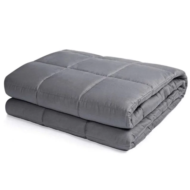 Высококачественное вязаное одеяло из 100% хлопка утяжеленное 20 фунтов для взрослых страдающих аутизмом депрессией домашнего использования в отеле