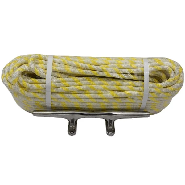 Customized Logo Colorful 12 mm polyester braided rope climbing rope