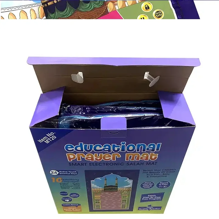 AS-MT30 AZAN  Islamic Gift Electronic Interactive the Little  Muslim Kids Prayer Rug MatFactory Direct Wholesale Price Ramadan