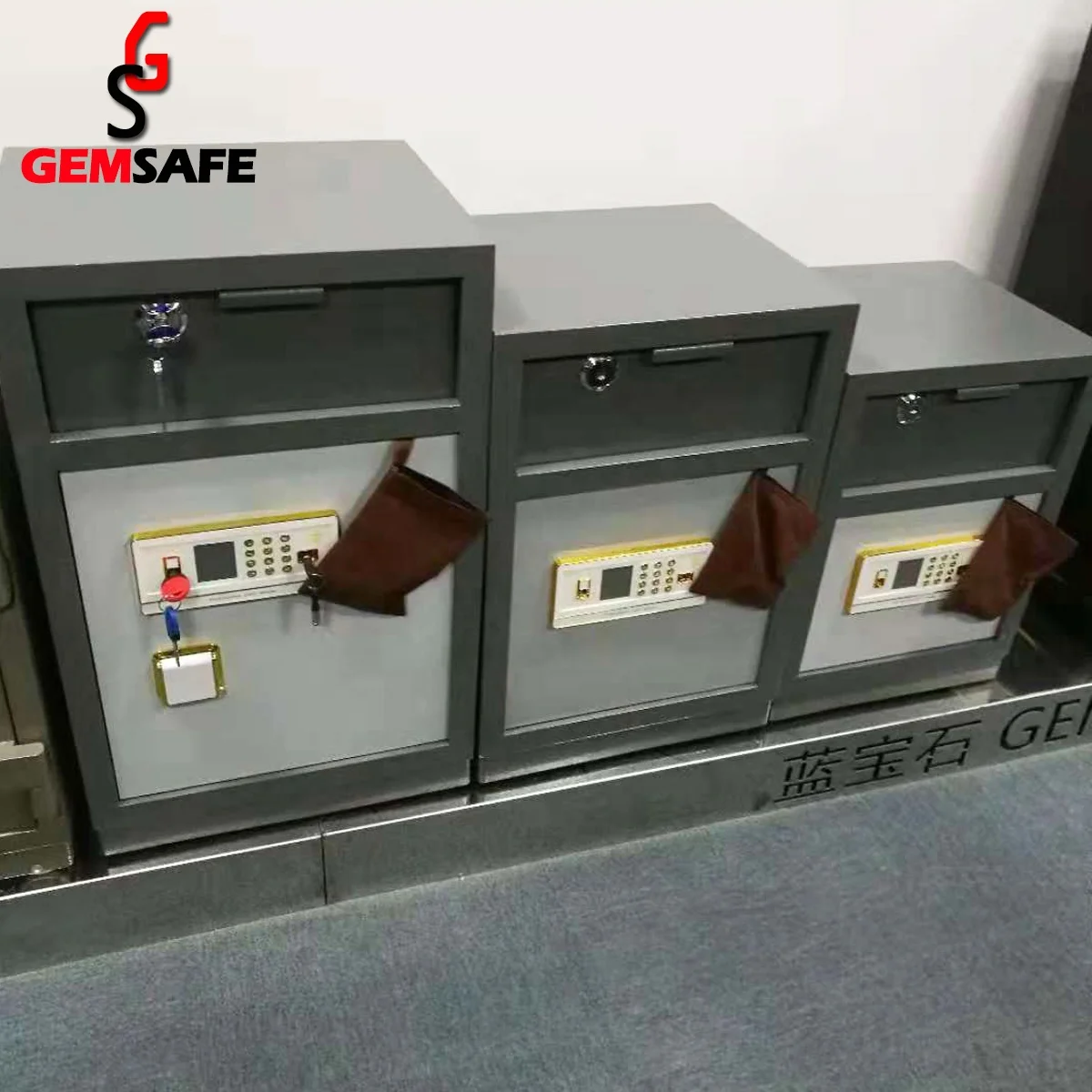 2022 GEMSAFE electronic burglarproof drop safe with great designed slot factory price coffre fort