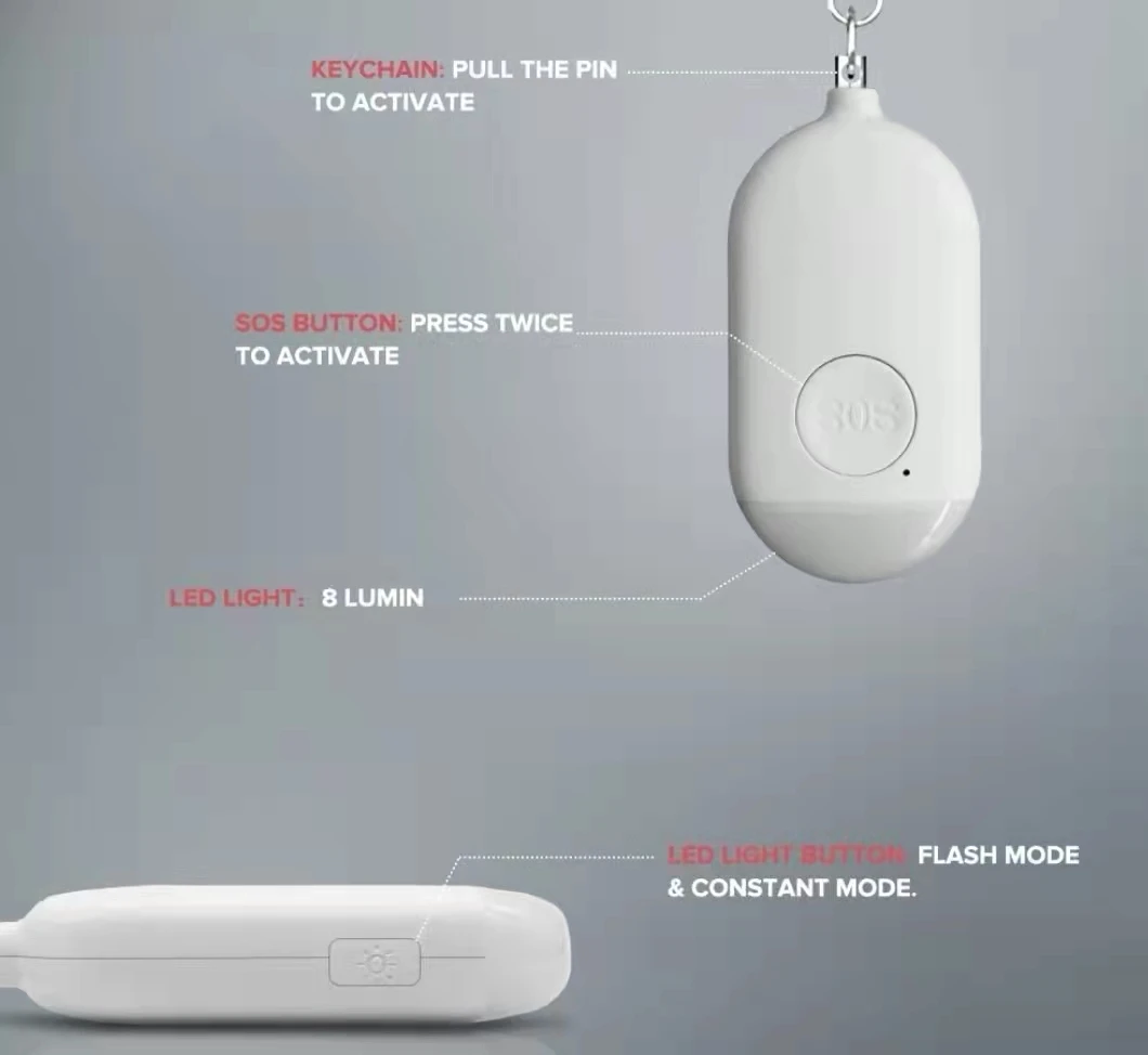 OUBAO Anti Attack Personal Security Alarm Keychain Emergency Self Defense Alarm personal Alarm