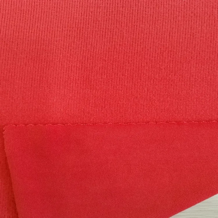 Hot sale excellent soft hand felling polyester/spandex knitt red hacci brush fabric for sweaters