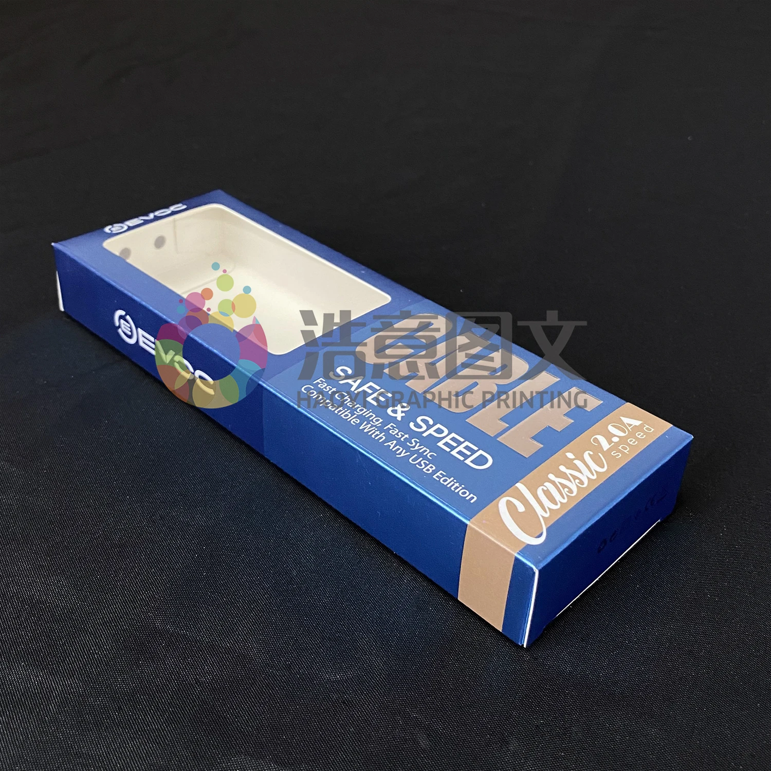 Factory Custom Cardboard Folding Paper Packaging Box USB Cable Headphone Earphone Box Electronics Packaging Box