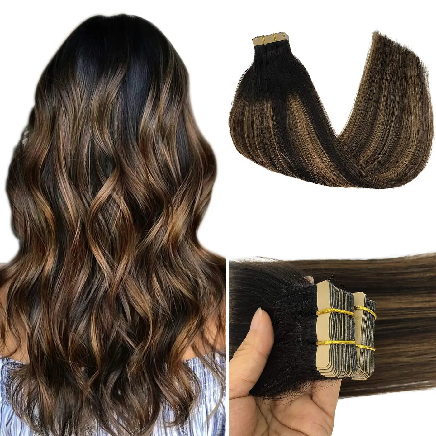 12A Grade European Raw Unprocessed Super Double Drawn 100% Virgin Remy Hair Tape In Hair Human Extension