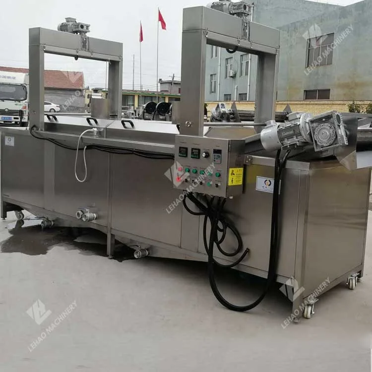 Lehao electric heating oil filtering system continuous frying coated peanut machine