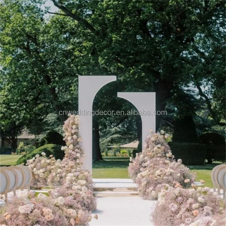 SMOOTH Wedding Backdrop Design Acrylic Backdrop Door Shape Gold Acrylic Panel Backdrop Arch Wall