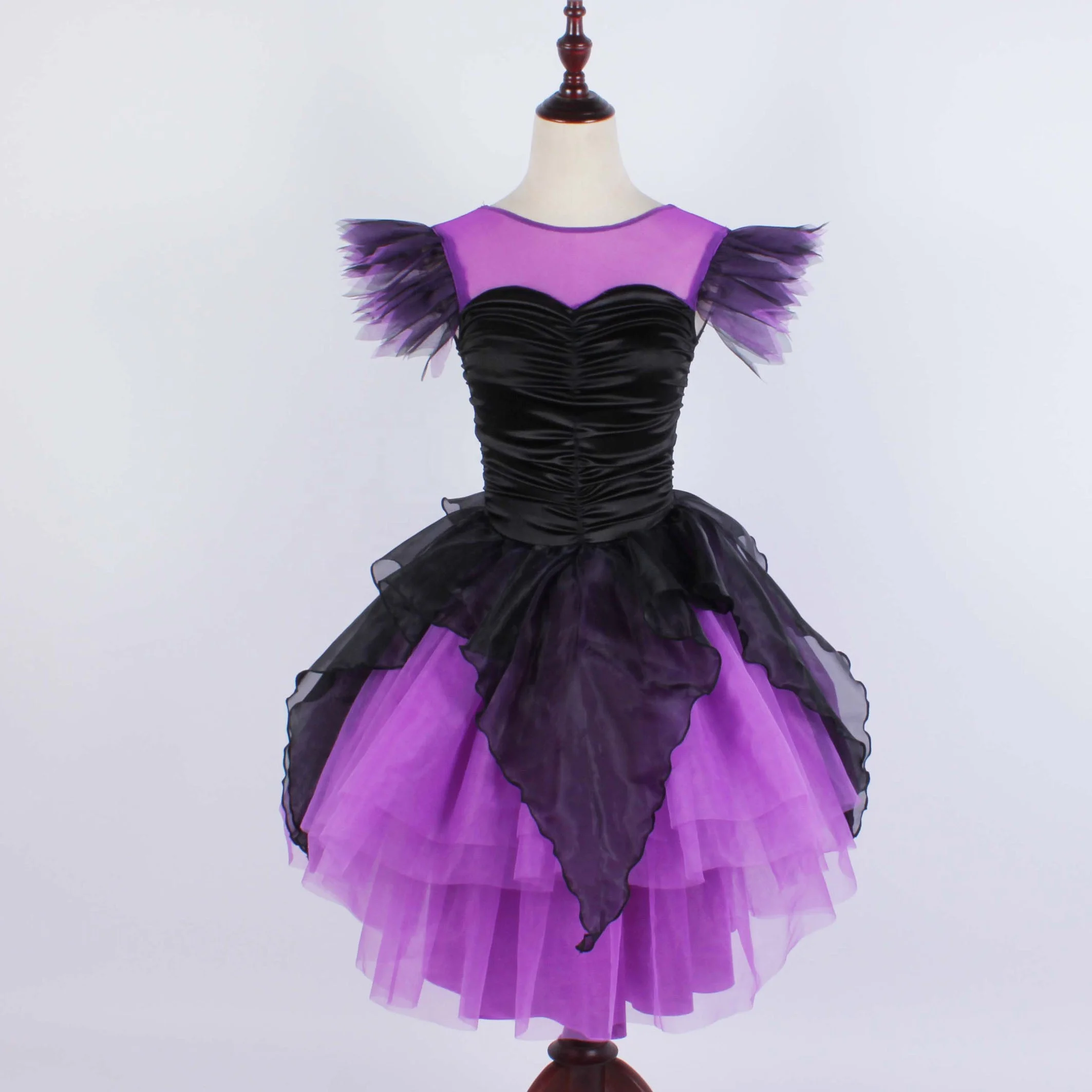 purple black princess Dress Girls villain role-playing Dance Costumes Halloween stage performance dance costume