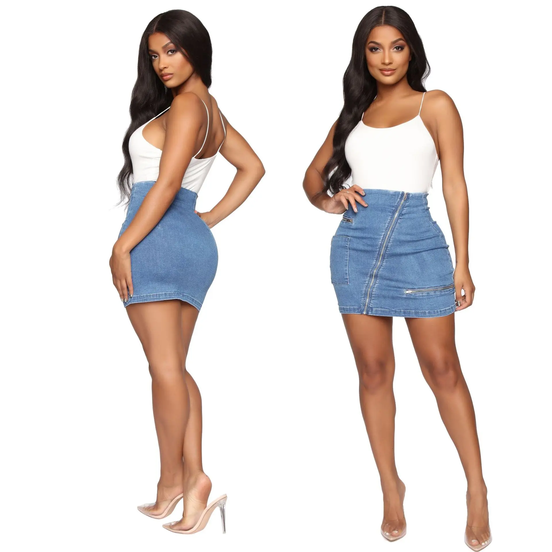 2021 New arrival Fashion sexy denim skirt mini  jean skirt for women