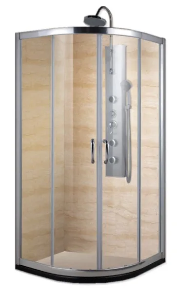 Африканская угловая душевая кабина для ванной комнаты с рамкой из алюминиевого сплава S6021