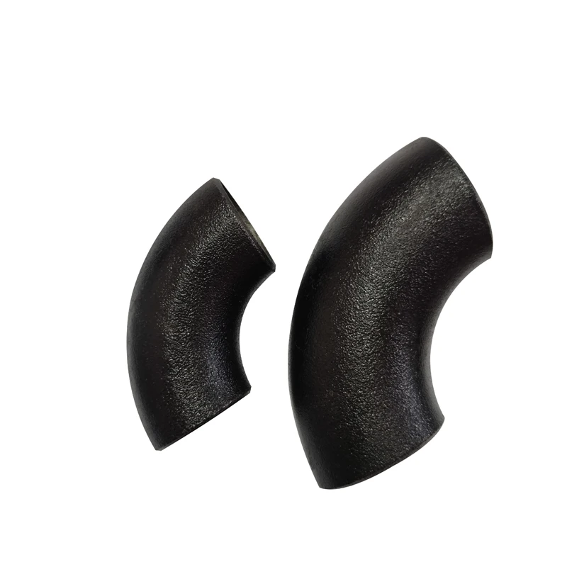 low price factory black paint hot-dip galvanizing  heat treatment A234WPB CS SS LR SR ASME B16.9 seamless pipe fitting elbow STD