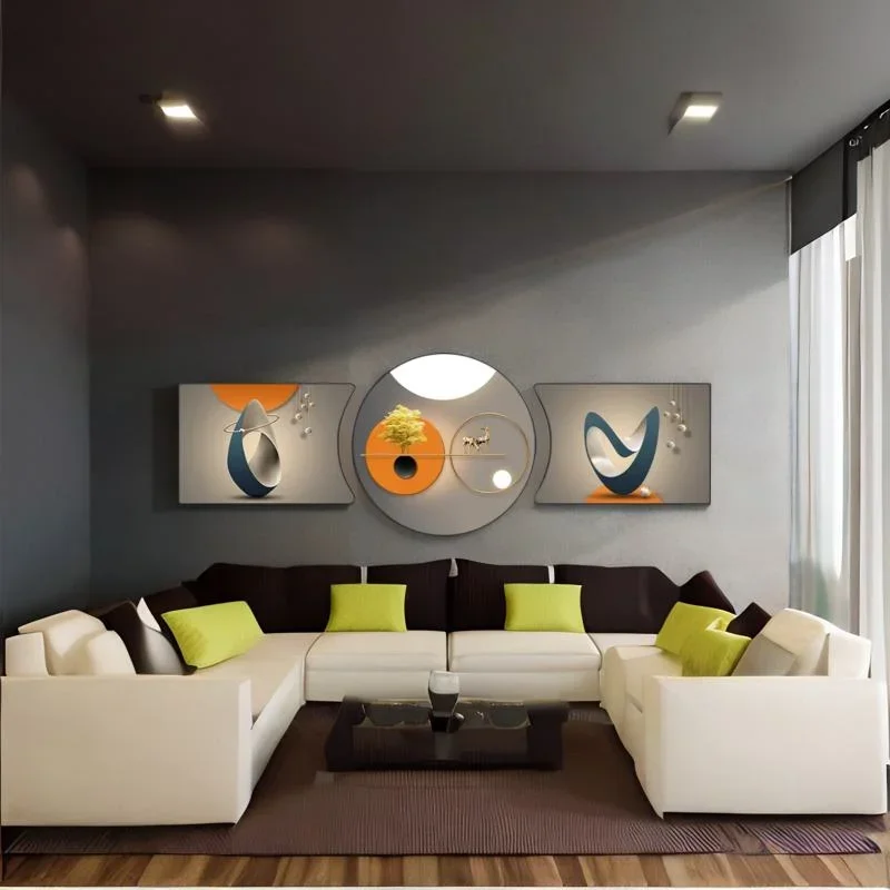 Living room decoration 3d nordic wall art canvas poster wholesale modern abstract design wall decor painting