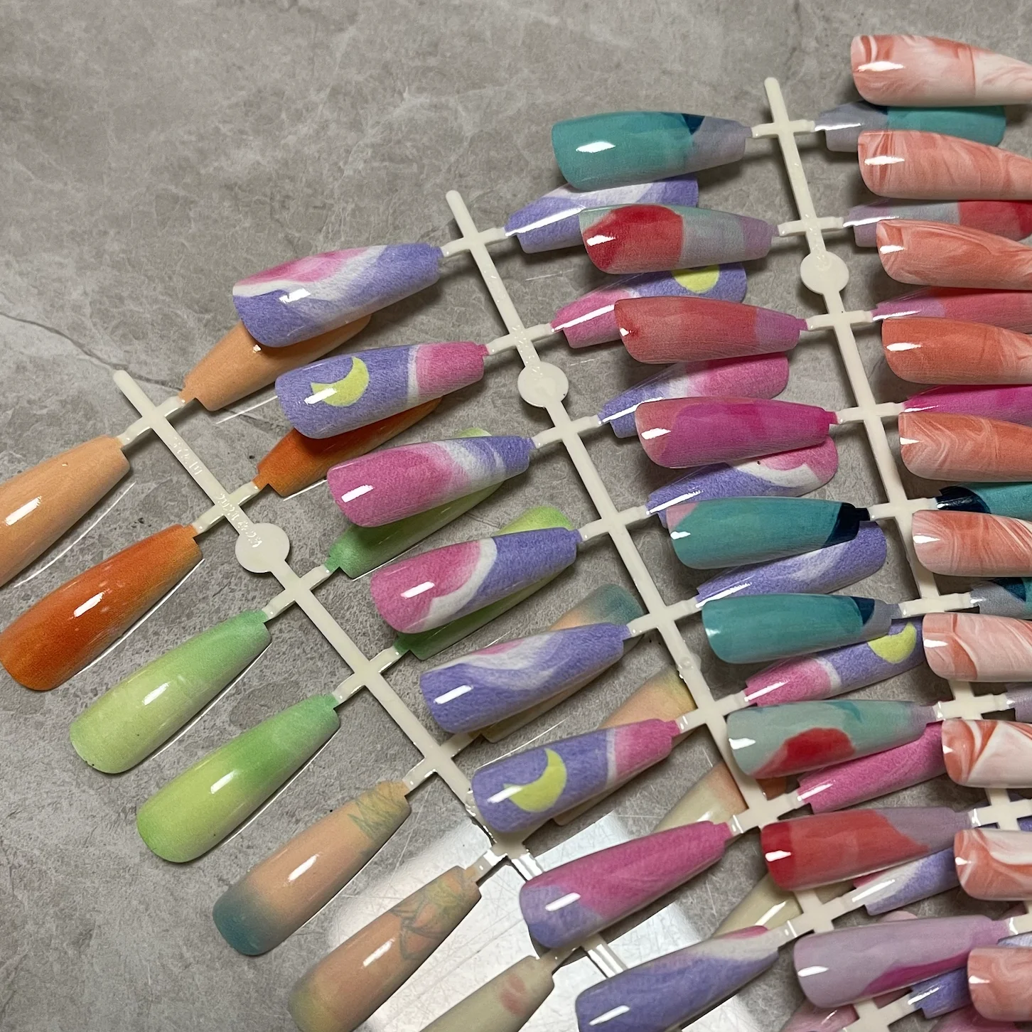 Long False Nails Tips for Nails Fingernails Acrylic Artificial Fake Nails Art