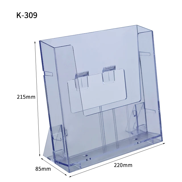 Kejea Eco Friendly Desktop A5 A4 Clear acrylic Leaflet Holder brochure display stand Grocery Store