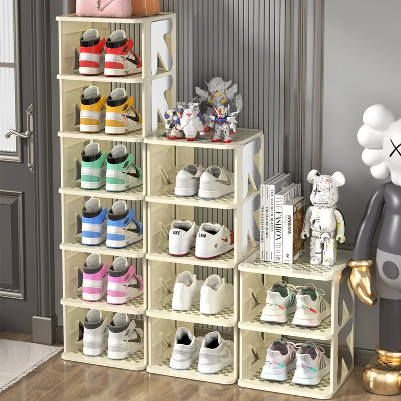 Modern Style Shoes Storage Rack Multiple Layers Type Shoes Holder Easy Install Plastic Shoes Shelf