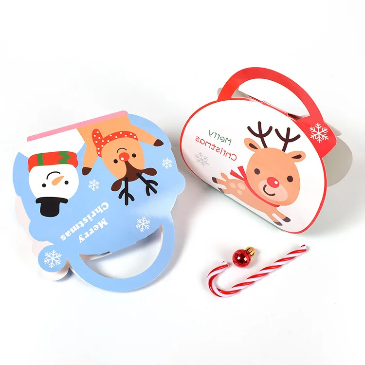 empty blue 12cm hard christmas glass present decorations gift chocolate open box wrapping  ivory champagne