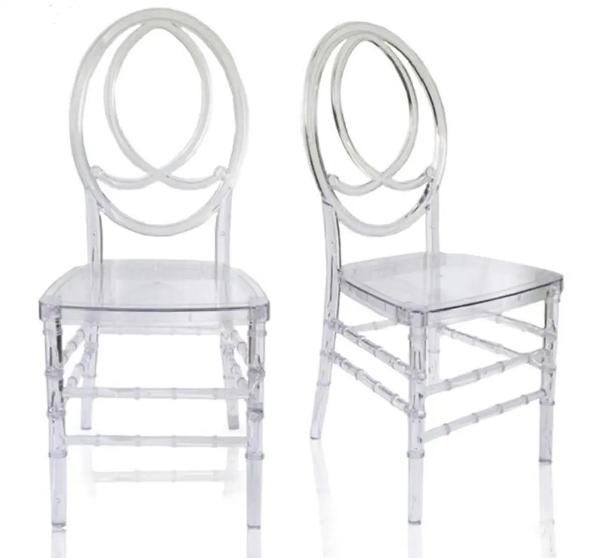 Modern Transparent Acrylic Crown Chiavari Chair for Hotel Restaurant Banquet Wedding Outdoor Bar PC Material