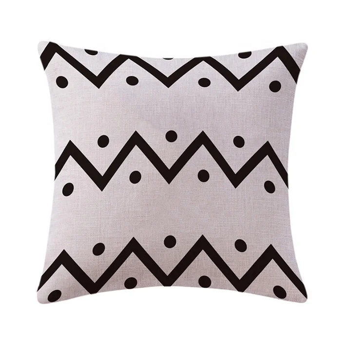 
High QualityHome Textiles Art 45*45cm Cotton Linen Streamline Moderne Style Decorative Indoor Outdoor Throw Cushion 