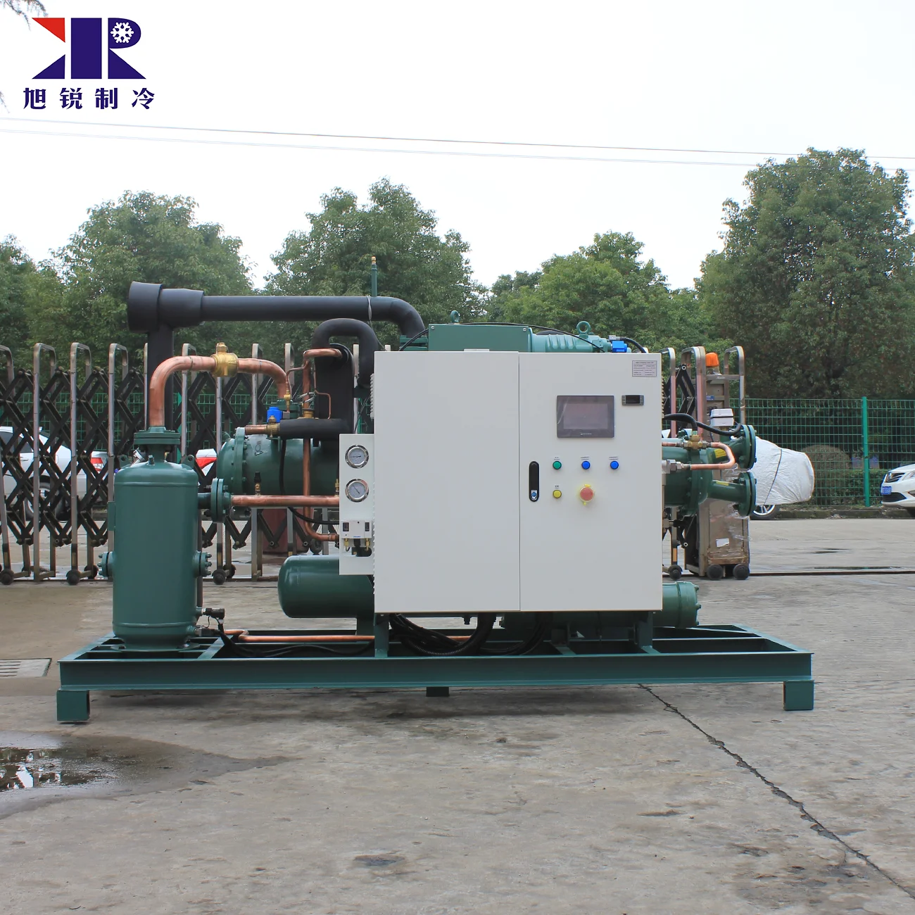 Air cooled Water cooled low temperature HSN7471-75 screw condensing racks for cold room blast freezer tunnel