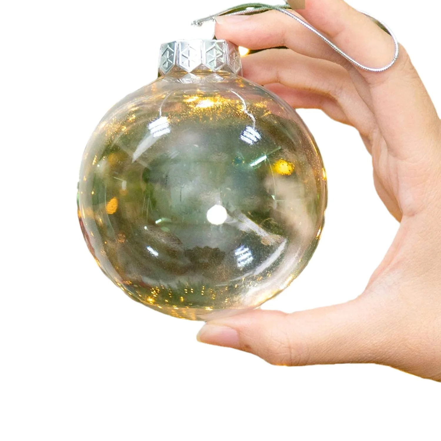 Popular Christmas Metal Embossed Ball Ball Double Christmas Accessories Christmas Ball Cap