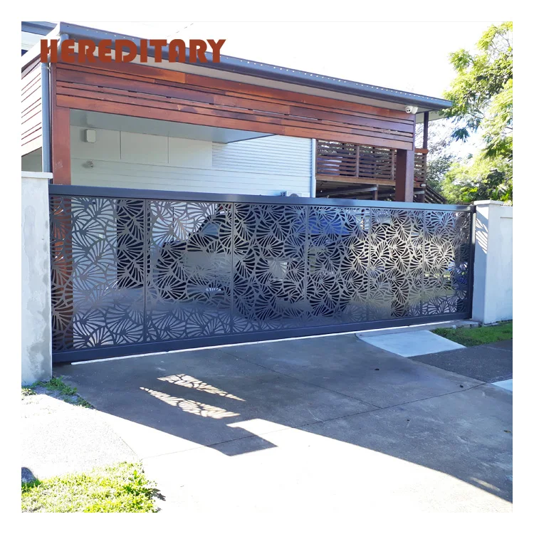 Laser cut gate and fence and sliding driveway entrance door for sale