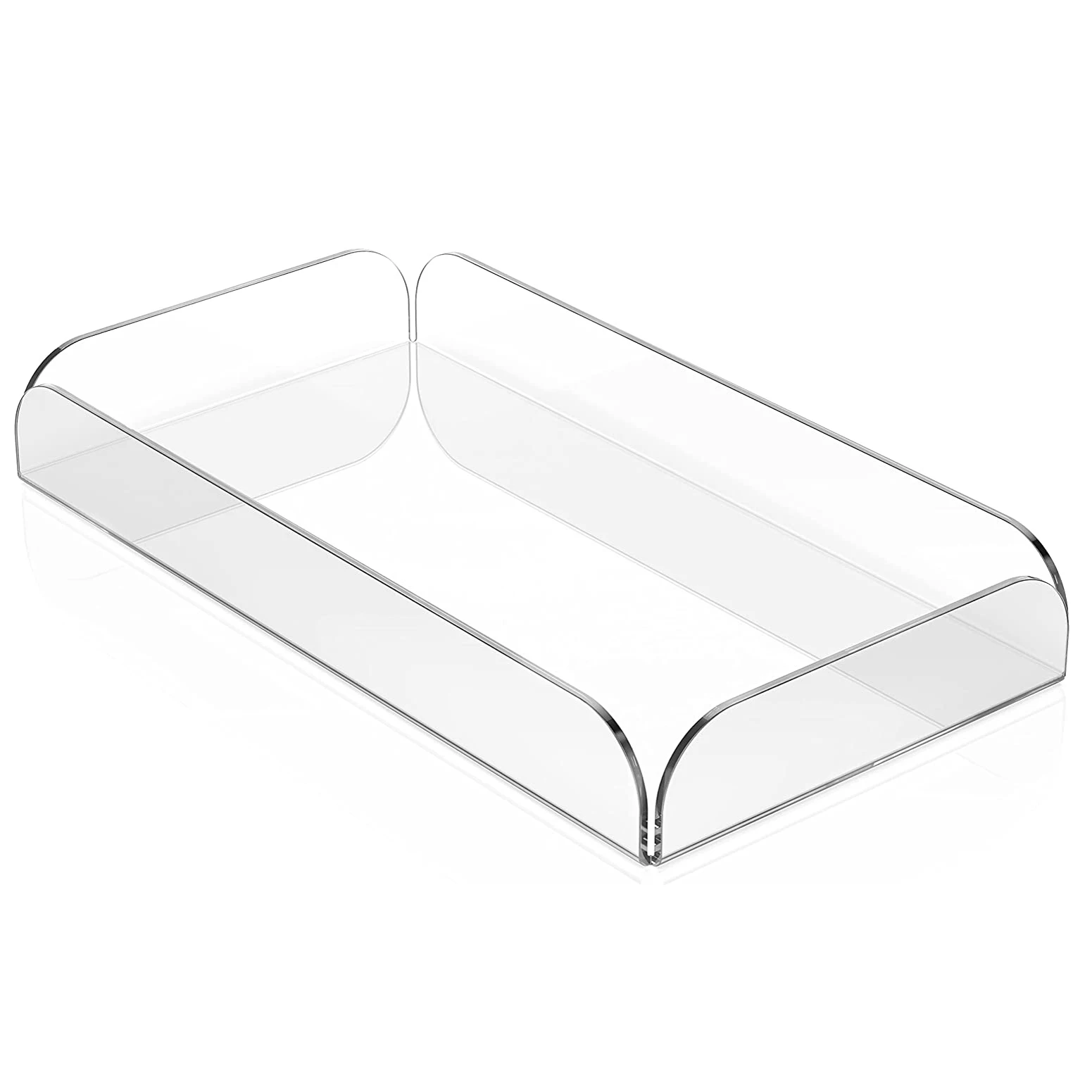Acrylic  Holder Tray  Lucite Makeup Cosmetic Tray Holder, Waterproof Clear Acrylic Storage Tray