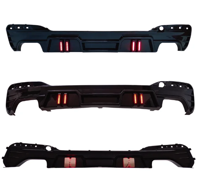 M5 Style Sport  Style Rear Bumper Lip Spoiler LED  Diffuser for BMW 5 Series G30 M Sport 2018-2022