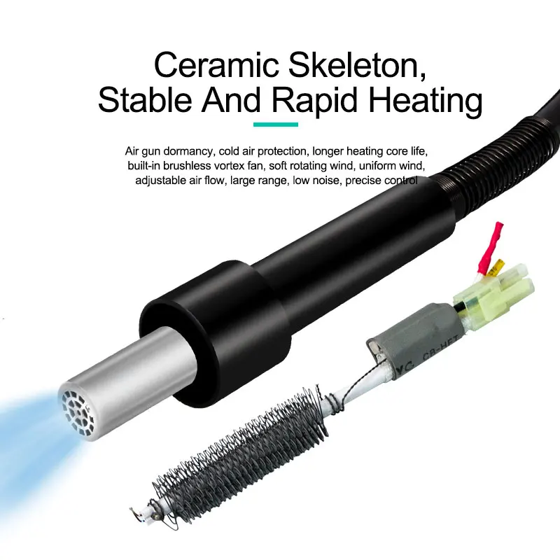100% Original Quick 8786D+ Digital Display 2 in 1 Hot Air Gun Desoldering Rework Soldering Station For Mobile Phone Repair