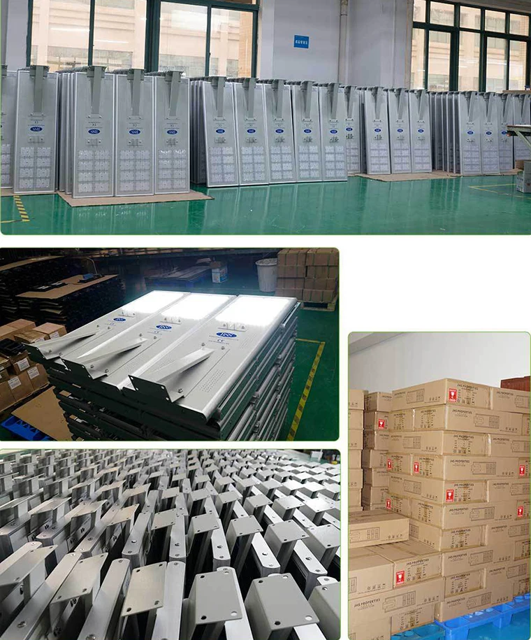 Outdoor Solar Lighting with Solar Panel Lamp Solar Lights Solar Led Exterior Dimmable Light LED Aluminum Street Road