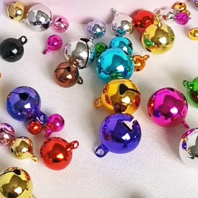 8mm-20mm Brass Copper Bell Craft DIY Metal Shiny Christmas Jingle Bells for Party Decorations Jewelry Making Cat Dog Bells