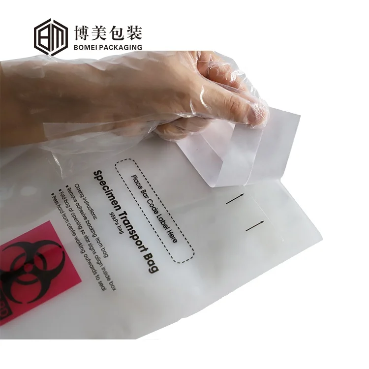 Factory Direct Plastic Biochemical Specimen Collection Laboratory Sample Bag