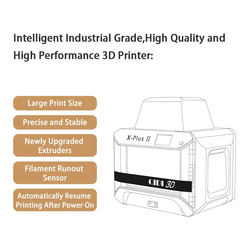 QIDI TECHNOLOGY  3D Printer, Large Size X-Plus Intelligent Industrial Grade 3D Printing Machine