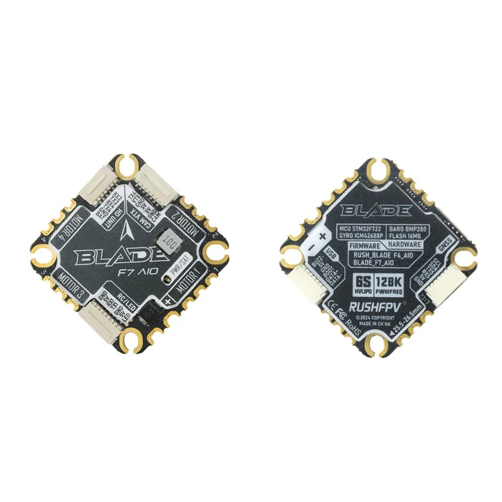 RUSHFPV BLADE F7 45A AIO F722 Контроллер полета встроенный blheli _ 32 4in1 ESC 3-6S LiPo для FPV Фристайл Дрон