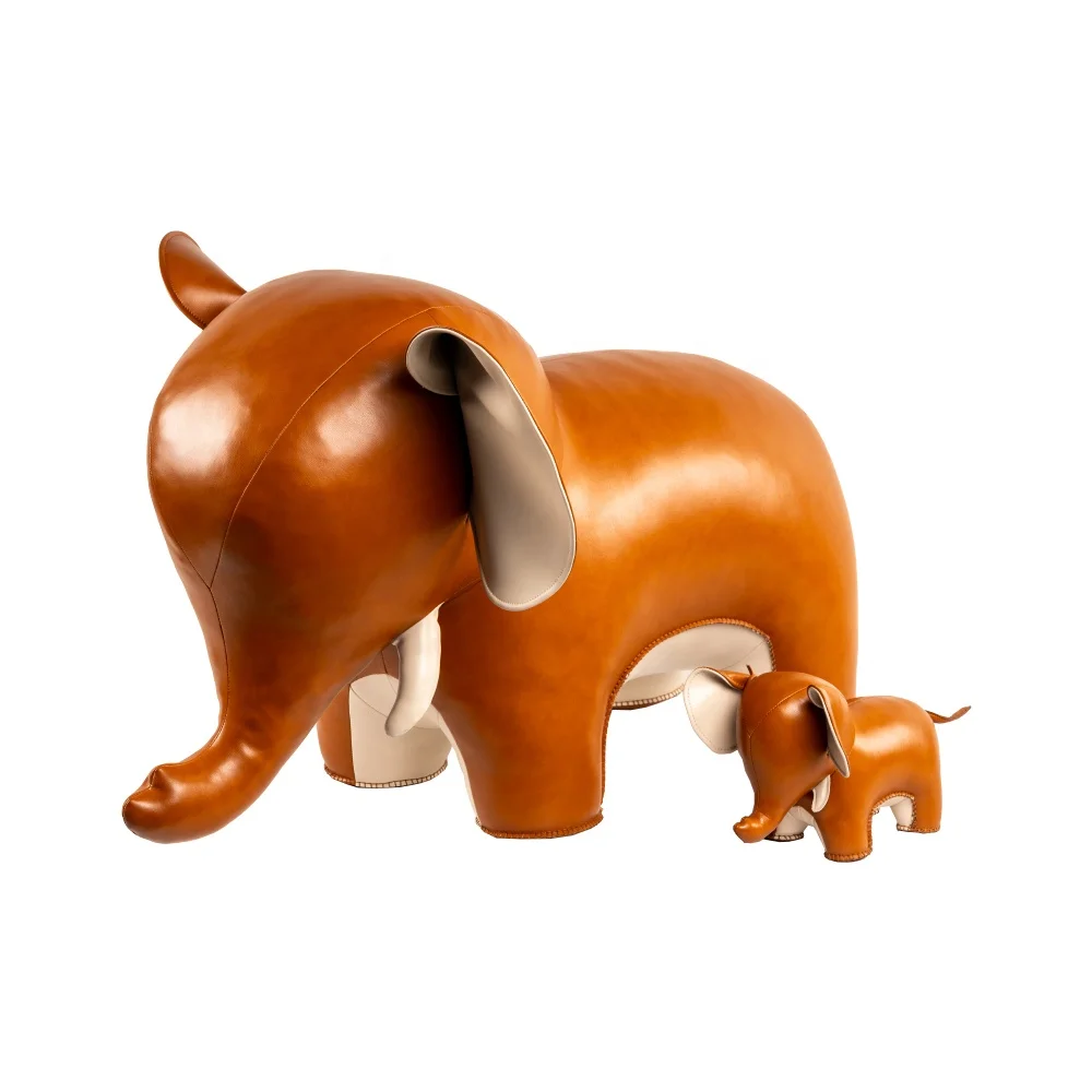 
Cozipop Nordic design style synthetic Leather Craft elephant handmade holiday gifts 