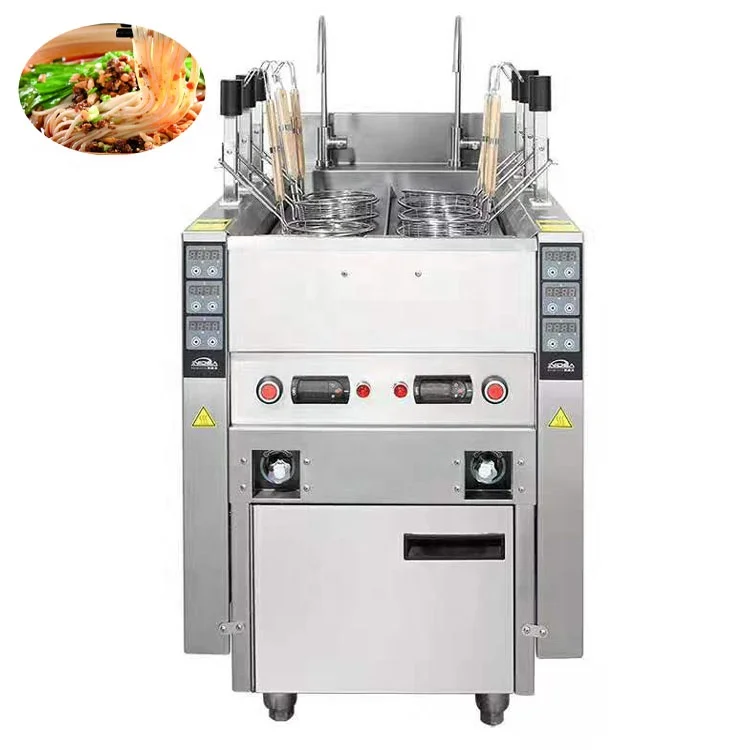 Automatic Stainless Steel Gas Noodle Cooker Restaurant Equipment SS Basket Counter Top Commercial Noodle Cooker Machine