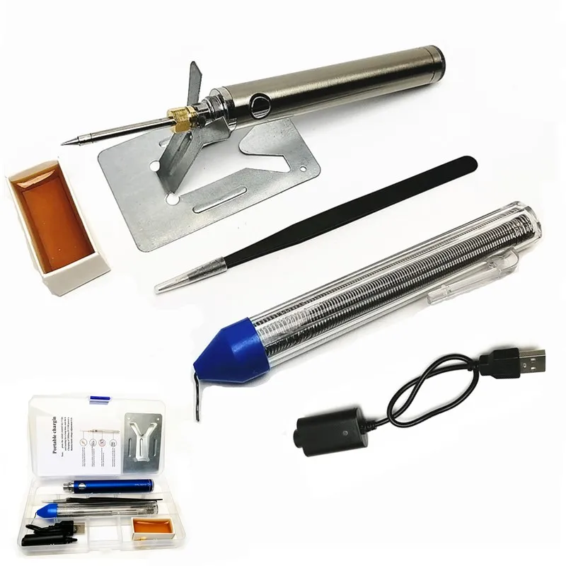 USB charging mini electric soldering pen combination cordless electronic welding tools micro repair station