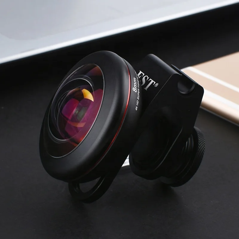 
FST Wholesale universal sliding clip external additional mobile phone lens 238 super fisheye lens 