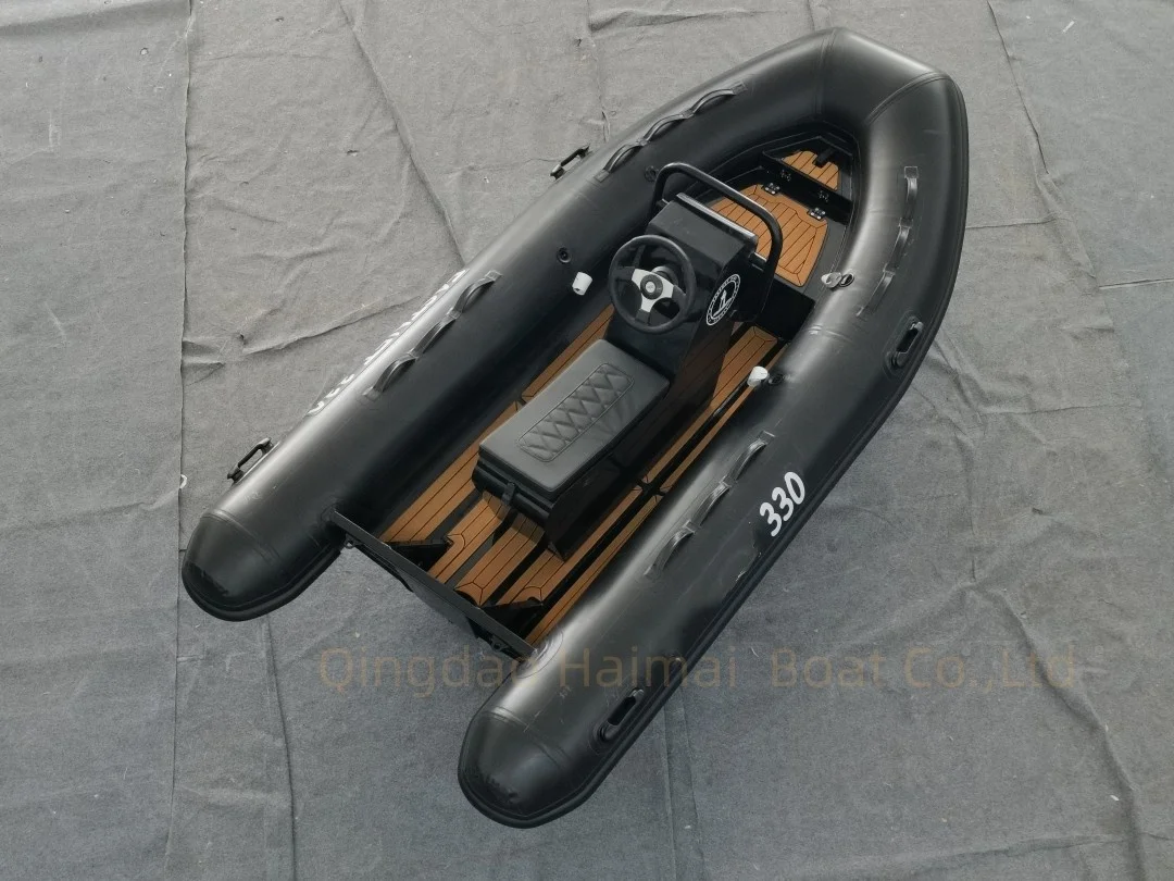 Best Selling CE 4 capacity high speed rib 330cm deep-v aluminum rigid hull inflatable rib boat for sale