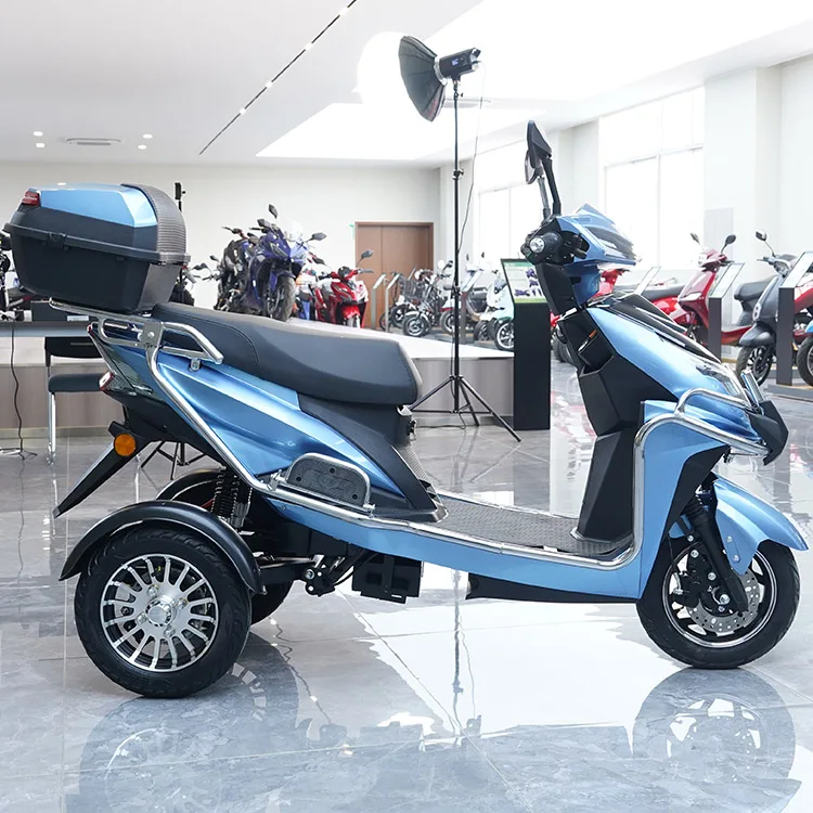 CKD CBU 10inch 500/650/800W three wheel tricycle motorcycle 30km/h speed e tricycle from india