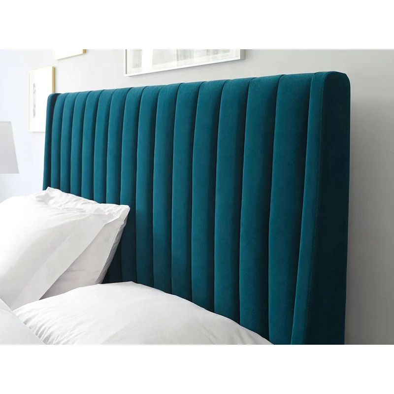 Modern king size velvet ottoman bed frame with storage