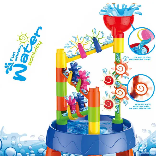 20243 Summer Toys Non-toxic Summer bath room kid water play track toys table games Outdoor toys