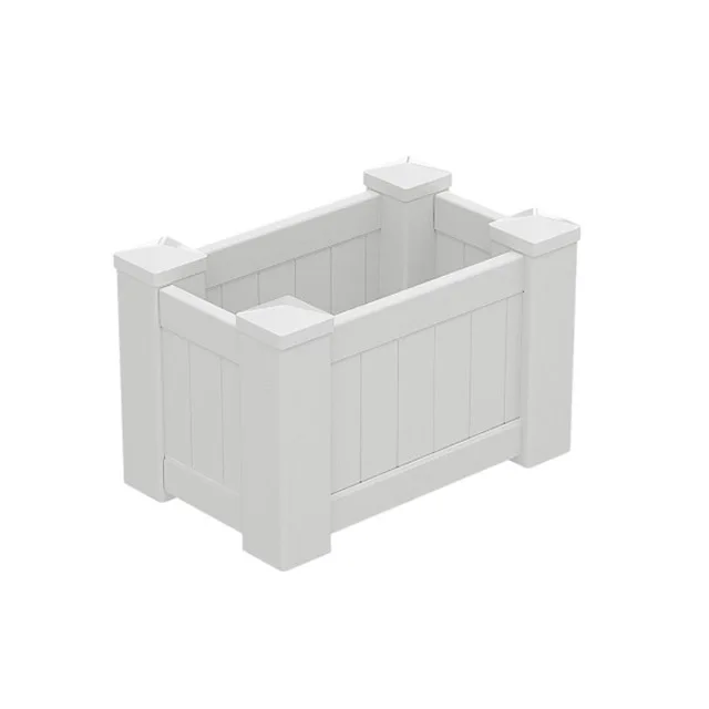New Design White Vinyl Garden Planter Box Plastic Planting Bed