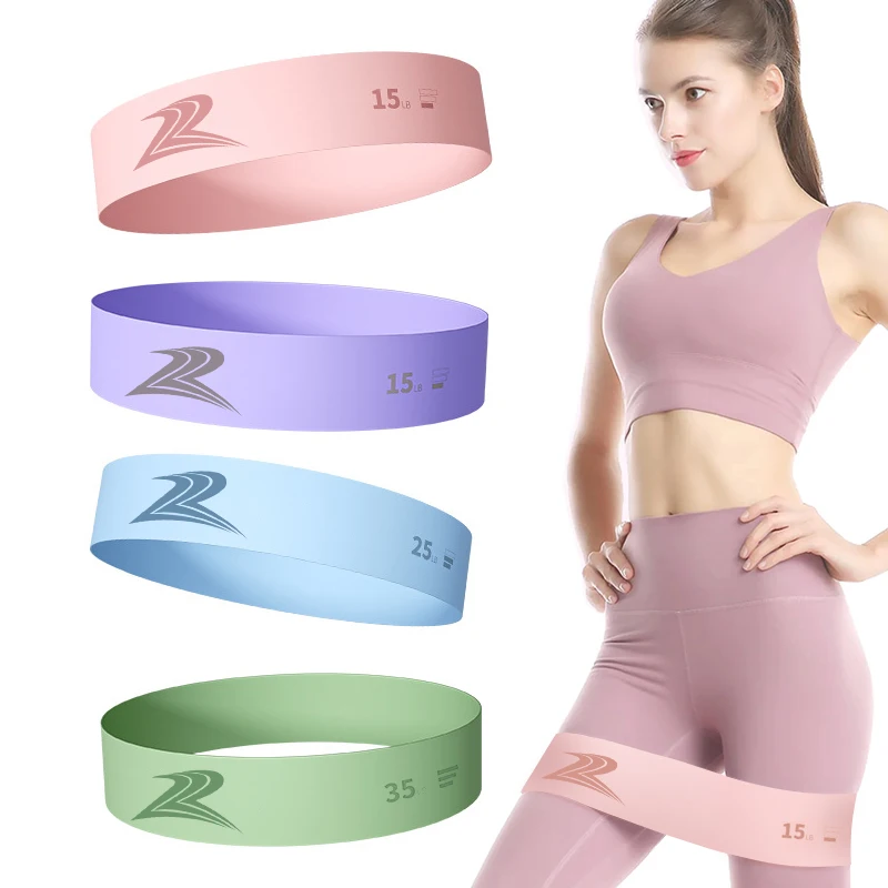 Custom Logo Gym Workout Fitness Elastic Resistance Bands TPE/Latex Rubber Loop with Fabric Therapeutic Exercise Band