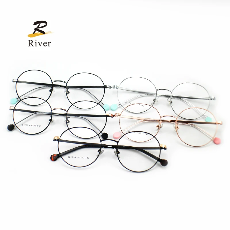 Retro Style Frame Anti-Blue Ray Computer Round Eyewear Fashion Metal Eyeglasses Frames