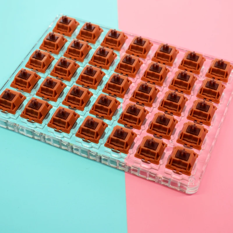Premiunm  acrylic serving tray fit 35pcs customized transparent  GATERON keyboard switch tester