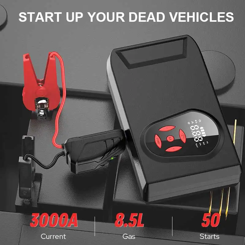 3000A car jump starter battery booster Portable Mini jump starter 20000mAh battery charger