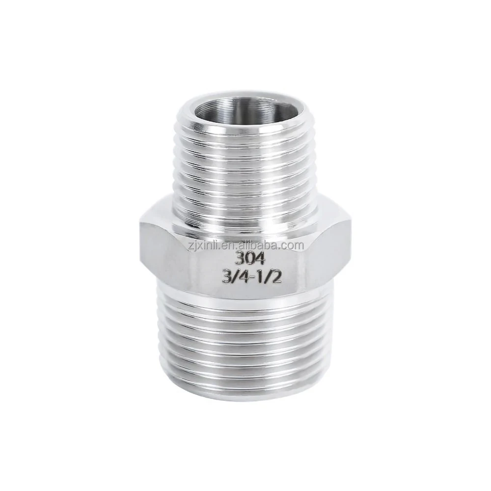 X22058ST 304 Stainless Steel Pipe Fitting Male Thread Reducing Coupling